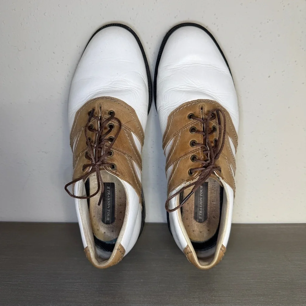 adidas White and Tan Men's Oxfords